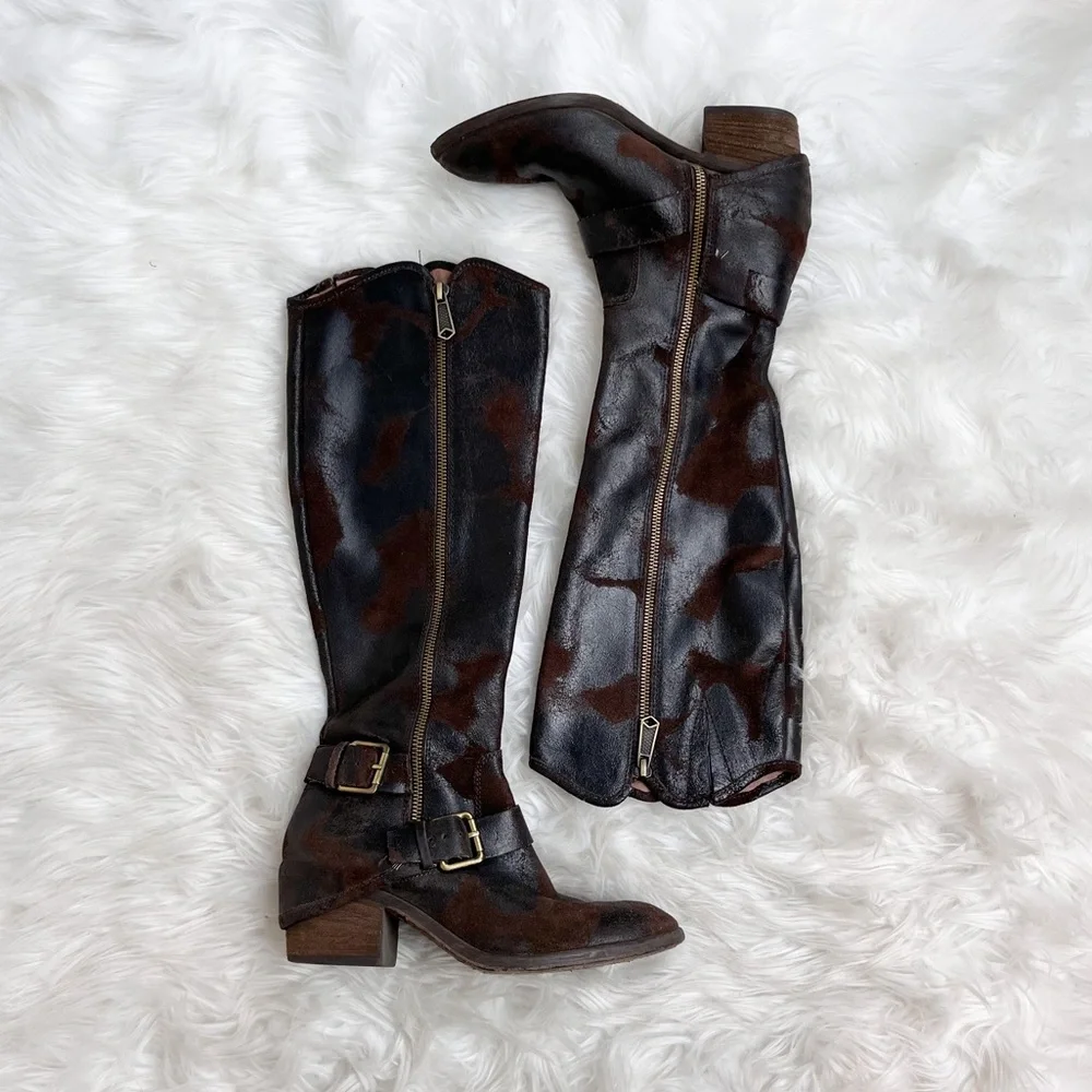 Donald J Pliner Dela Vintage Suede Riding Boot Size 6